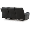 Larry Dual Reclining Sofa with Pull Tab Mechanism | Black Leather 84"