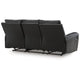Larry Dual Reclining Sofa with Pull Tab Mechanism | Black Leather 84"