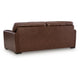 Liano Modern Sofa with Wide Seating | Low-Profile Base | Brown Leather 95"