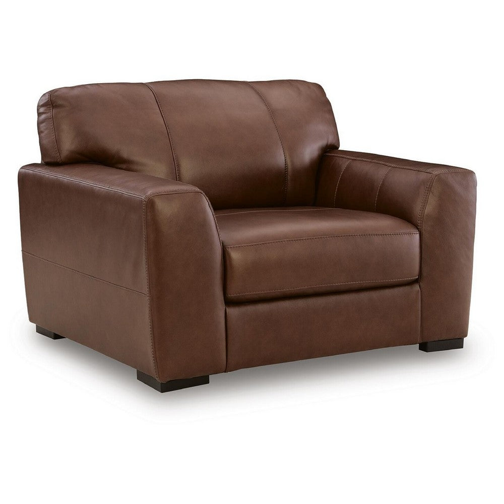 Liano Oversized Chair | Low-Profile Legs | Canyon Leather-Faux Leather