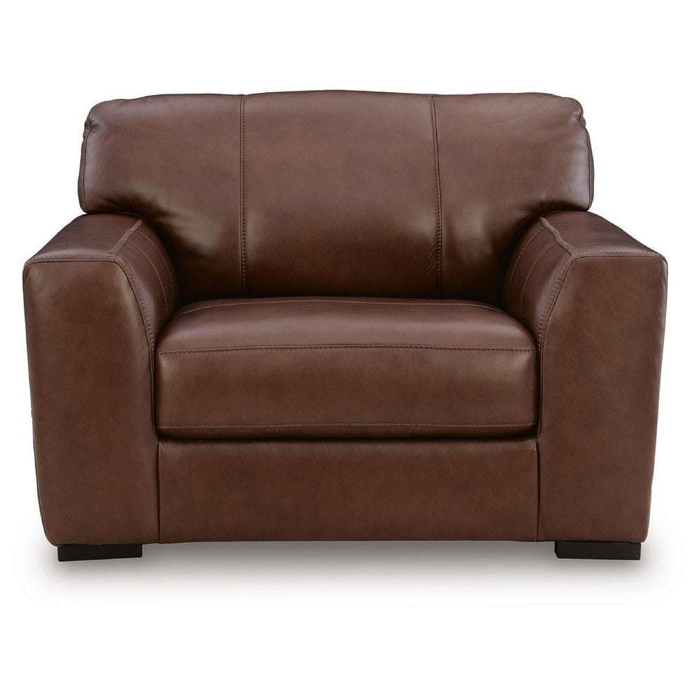 Liano Oversized Chair | Low-Profile Legs | Canyon Leather-Faux Leather