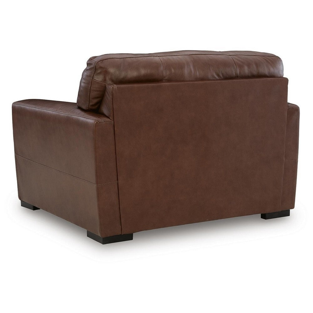 Liano Oversized Chair | Low-Profile Legs | Canyon Leather-Faux Leather