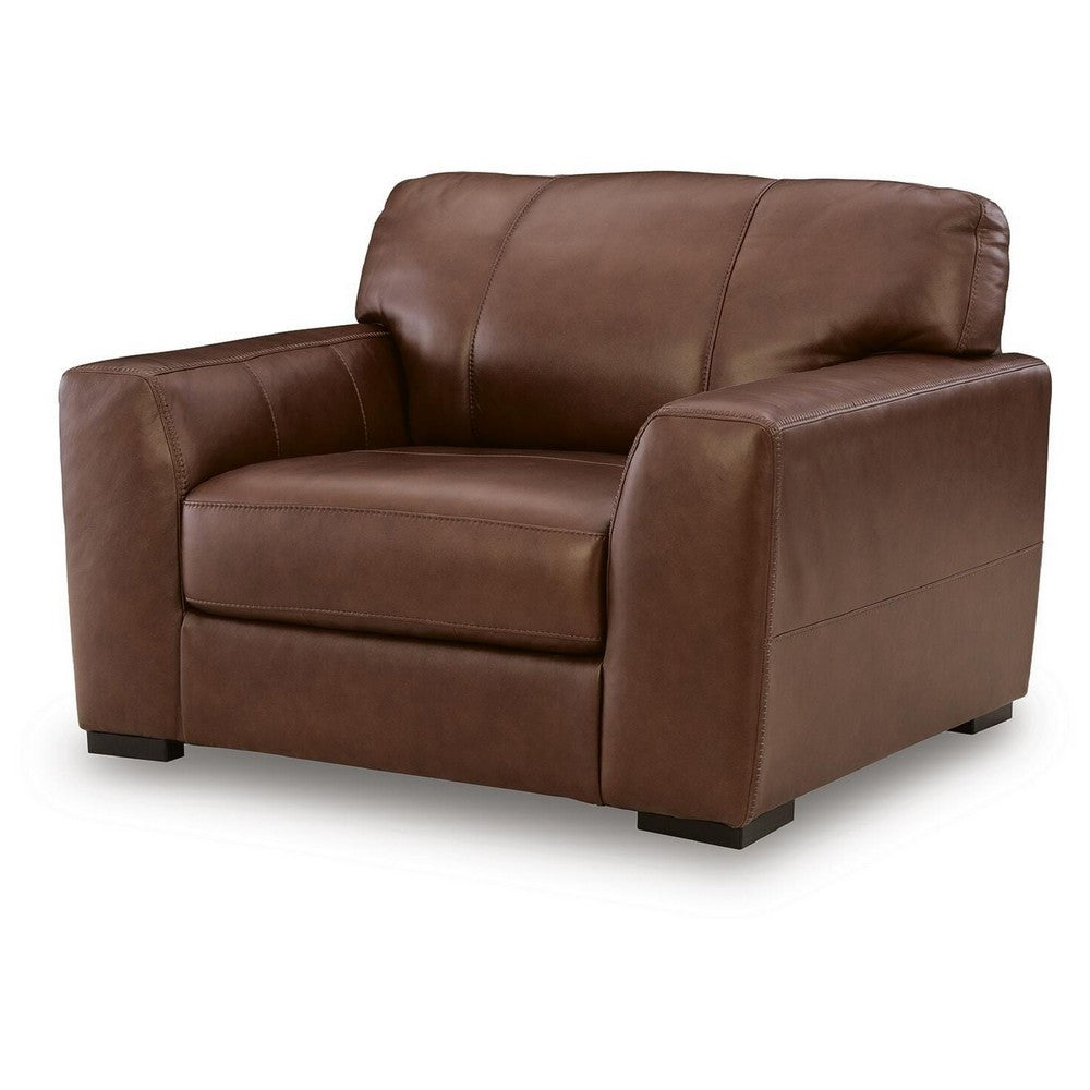 Liano Oversized Chair | Low-Profile Legs | Canyon Leather-Faux Leather