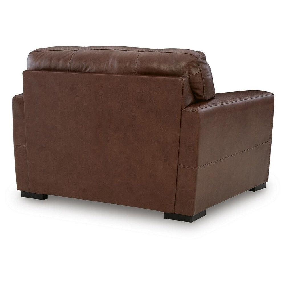 Liano Oversized Chair | Low-Profile Legs | Canyon Leather-Faux Leather