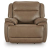 Glenn Power Recliner Chair with Adjustable Headrest | USB Port | Brown Leather