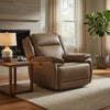Glenn Power Recliner Chair with Adjustable Headrest | USB Port | Brown Leather