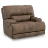 Bucky Power Recliner Chair | Adjustable Headrest | USB Port | Brown Faux Leather