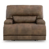 Bucky Power Recliner Chair | Adjustable Headrest | USB Port | Brown Faux Leather