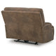 Bucky Power Recliner Chair | Adjustable Headrest | USB Port | Brown Faux Leather