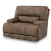 Bucky Power Recliner Chair | Adjustable Headrest | USB Port | Brown Faux Leather
