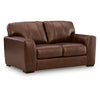 Liano Loveseat with Wide Seating | Low-Profile Base | Brown Leather 70"