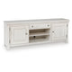 Lea TV St& Media Console | 2 Doors & Drawer | Antique White Hardwood 72"