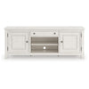 Lea TV St& Media Console | 2 Doors & Drawer | Antique White Hardwood 72"