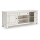 Lea TV St& Media Console | 2 Doors & Drawer | Antique White Hardwood 72"
