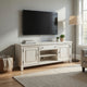 Lea TV St& Media Console | 2 Doors & Drawer | Antique White Hardwood 72"