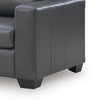 Miller Loveseat with Exposed Wooden Feet | Blue Leather-Faux Leather 62"