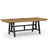 Dani Dining Extension Table with Trestle-Style Base | Black-Brown Wood 84-120"