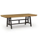 Dani Dining Extension Table with Trestle-Style Base | Black-Brown Wood 84-120"