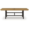 Dani Dining Extension Table with Trestle-Style Base | Black-Brown Wood 84-120"
