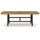 Dani Dining Extension Table with Trestle-Style Base | Black-Brown Wood 84-120"