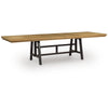 Dani Dining Extension Table with Trestle-Style Base | Black-Brown Wood 84-120"