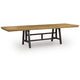 Dani Dining Extension Table with Trestle-Style Base | Black-Brown Wood 84-120"