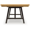 Dani Dining Extension Table with Trestle-Style Base | Black-Brown Wood 84-120"