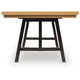 Dani Dining Extension Table with Trestle-Style Base | Black-Brown Wood 84-120"