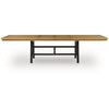 Dani Dining Extension Table with Trestle-Style Base | Black-Brown Wood 84-120"