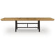 Dani Dining Extension Table with Trestle-Style Base | Black-Brown Wood 84-120"