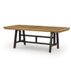 Dani Dining Extension Table with Trestle-Style Base | Black-Brown Wood 84-120"