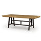 Dani Dining Extension Table with Trestle-Style Base | Black-Brown Wood 84-120"