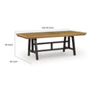 Dani Dining Extension Table with Trestle-Style Base | Black-Brown Wood 84-120"