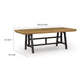 Dani Dining Extension Table with Trestle-Style Base | Black-Brown Wood 84-120"