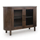 Maira Accent Cabinet with Fluted Glass Doors | Brown Mango Wood 48''