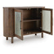 Maira Accent Cabinet with Fluted Glass Doors | Brown Mango Wood 48''