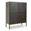 Orso Accent Cabinet with 4 Doors & Interior Shelves | Brown Wood 52"