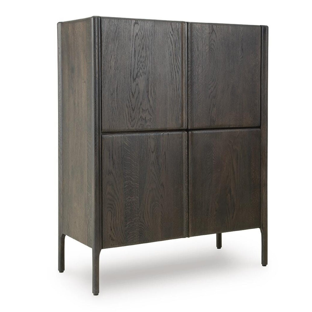 Orso Accent Cabinet with 4 Doors & Interior Shelves | Brown Wood 52"