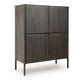 Orso Accent Cabinet with 4 Doors & Interior Shelves | Brown Wood 52"
