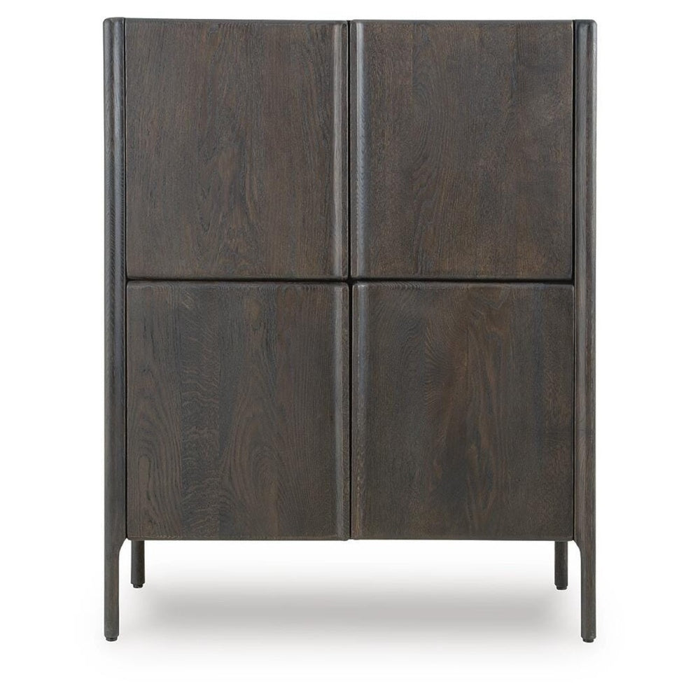 Orso Accent Cabinet with 4 Doors & Interior Shelves | Brown Wood 52"