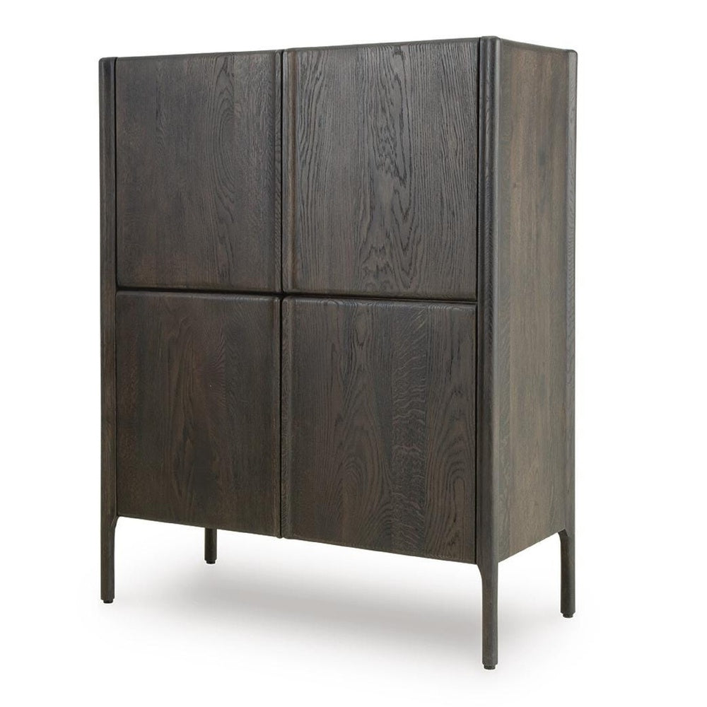 Orso Accent Cabinet with 4 Doors & Interior Shelves | Brown Wood 52"