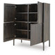 Orso Accent Cabinet with 4 Doors & Interior Shelves | Brown Wood 52"