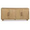 Nyara Accent Cabinet | Fluted Doors and Storage | Antique Beige Wood 68"