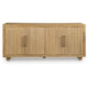 Nyara Accent Cabinet | Fluted Doors and Storage | Antique Beige Wood 68"