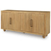 Nyara Accent Cabinet | Fluted Doors and Storage | Antique Beige Wood 68"