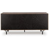 Monty Starburst Accent Cabinet | Metal Legs | Storage | Gray-Brown Wood 64"