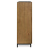 Recca Accent Cabinet | Glass Doors | Adjustable Shelves | Gray-Brown Wood 50"