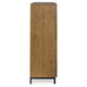 Recca Accent Cabinet | Glass Doors | Adjustable Shelves | Gray-Brown Wood 50"