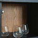 Arnie Bar Cabinet with Shelves | Arched Glass Doors | Black Brown Wood 48"