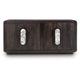 Elsie Accent Cabinet with White Marble Handles | Espresso Brown Wood 65"